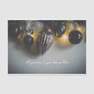 Black Gray Retro Weihnachtsschmuck Seidenpapier