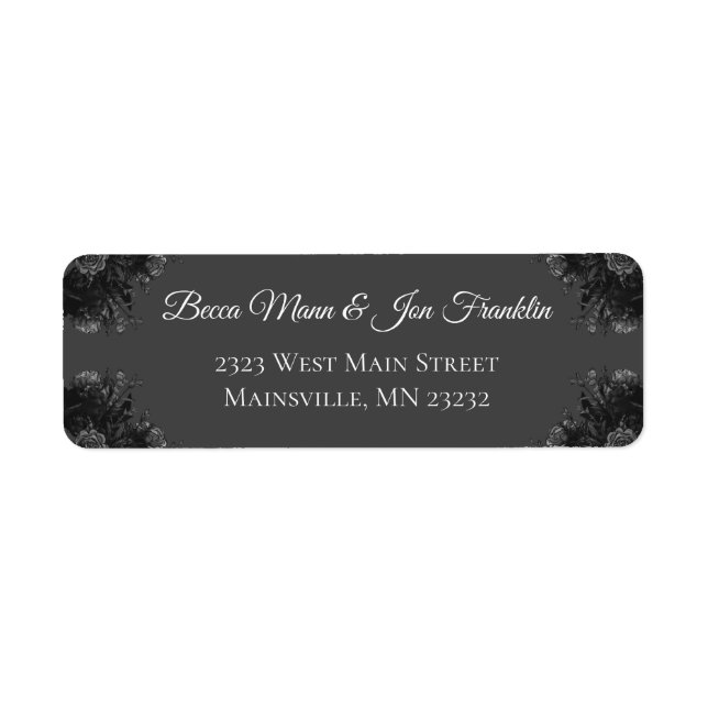 Black Gray Rose Gothic Wedding (Vorne)