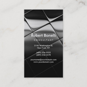 Black Gray Schlicht Moderne Consultant Business Ca Visitenkarte