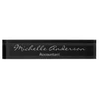 Black Gray Script Steuerberater Namplate