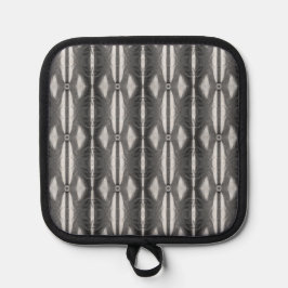 Black Gray Silver Design Oven Mitt und Pot Holder Topflappen