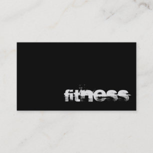 Black Gray Trendy Fitness Sport Business Card Visitenkarte