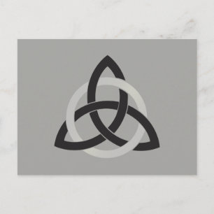 Black Gray Trinity Knot Celtic Postkarte