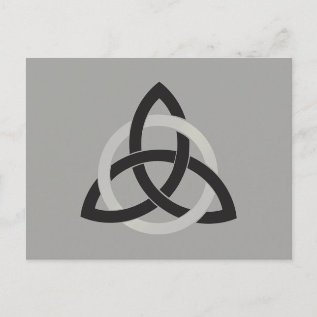 Black Gray Trinity Knot Celtic Postkarte (Vorderseite)