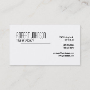 Black Gray White Business Card Visitenkarte