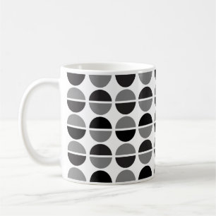 Black Gray White Polka Dos Tasse für Kaffee und T