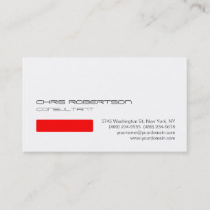 Black Gray White Red Attractive Business Card Visitenkarte