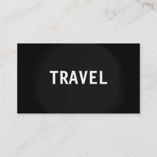 Black Gray White Travel Agent Business Card Visitenkarte