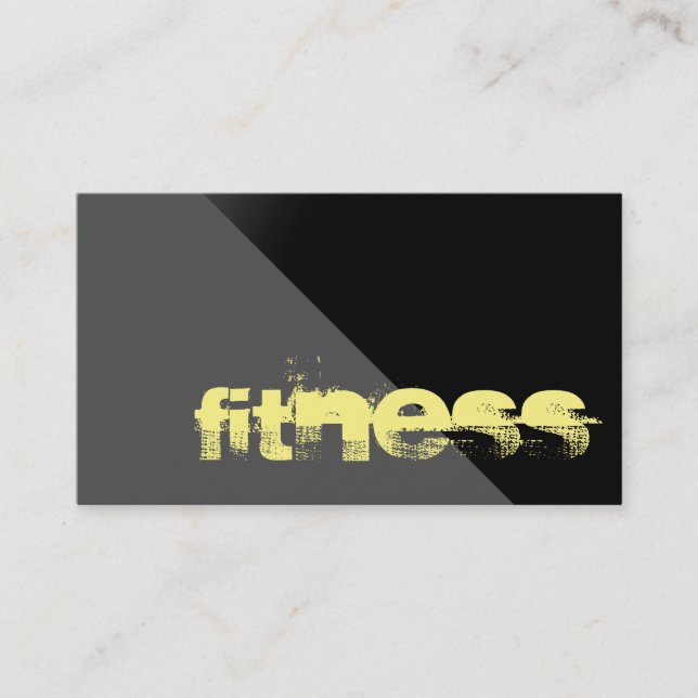 Black Gray Yellow Beruflich Sport Business Card Visitenkarte (Vorderseite)
