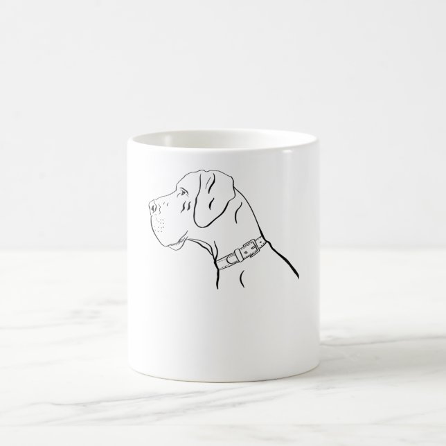 Black Great Dane Hund Kaffeetasse (Mittel)
