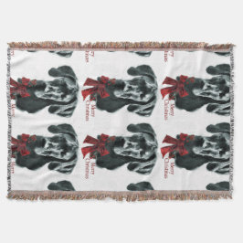 Black Great Dane Weihnachten Decke