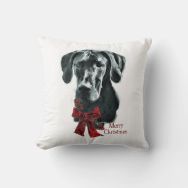 Black Great Dane Weihnachten Kissen