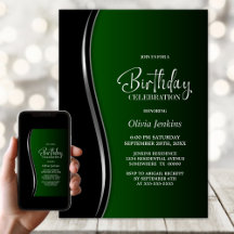 Black Green Birthday Party