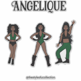 Black Green Dancer #1 Aufkleber