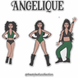 Black Green Dancer #2 Aufkleber