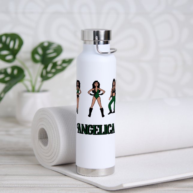 Black Green Dancer #2 Trinkflasche (Yoga (gedreht))