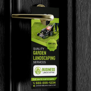 Black & Green Garden Landschaftsbau Rasenpflege Mä Türanhänger