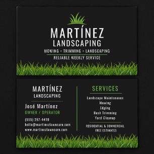 Black & Green Landscaping-Profi Visitenkarte