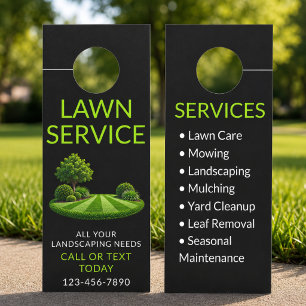 Black Green Lawn Care Landscaping Profi Türanhänger