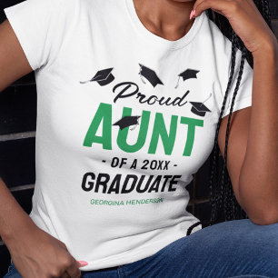 Black Green Proud Tante 2025 Graduate T-Shirt