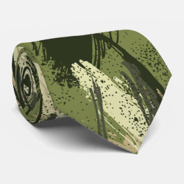 Black Green Tan Camouflage Neck Tie Krawatte
