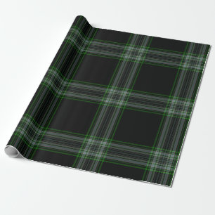 Black Green Tartan Kariert Geschenkpapier