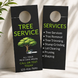 Black Green Tree Service Professional Türanhänger