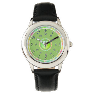 Black Green Watch Armbanduhr