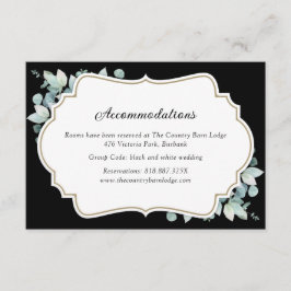 Black Greenery Eucalyptus Hotel Unterkunft Karte