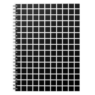 Black Grid Notebook Notizblock