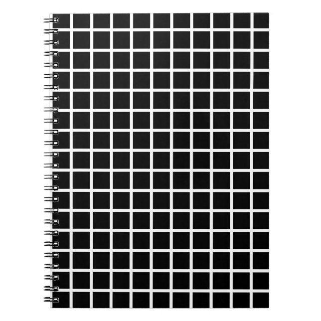 Black Grid Notebook Notizblock (Vorderseite)