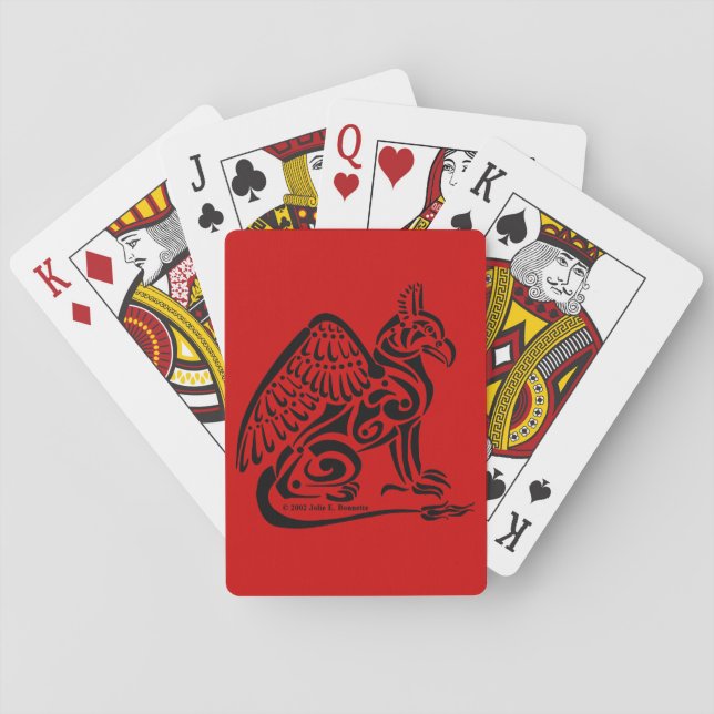 Black Griffin Playing Cards Spielkarten (Rückseite)