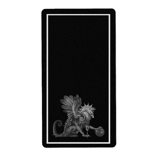 Black Griffon Apothecary Label (Vorne)