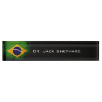 Black Grunge Brasilien Flag