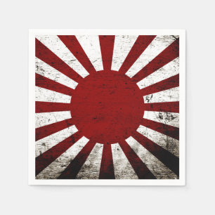 Black Grunge Japan Aufblähung der Sonnenflagge Serviette