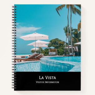 Black Guest Book Moderne, stilvolle Ferienwohnun Notizbuch