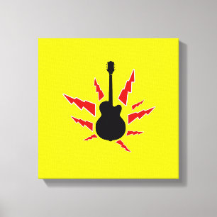 Black Guitar Leinwanddruck
