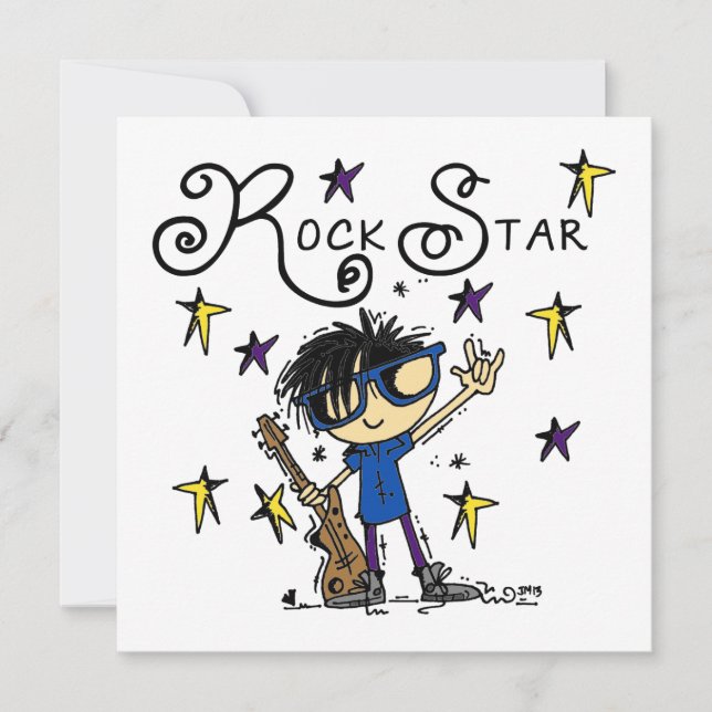 Black Hair Boy Rock Star (Vorderseite)