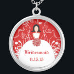 Black Hair Red Wedding 1st Christmas Necklace Versilberte Kette<br><div class="desc">Keepake Necklaces Wählen Sie entweder Silver Plated Gold Finish oder Sterling Silver Unique Personalisiert Custom !st Christmas Gift Wedding Party Necklaces - um die Hintergrundfarbe zu ändern - klicken Sie auf Anpassen - wählen Sie das letzte Tool aus dem Drop-Down-Menü und wählen Sie aus einer der angezeigten Farben oder geben...</div>