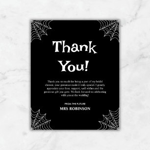 Black Halloween Brautparty Danke, dass ihr Karte h