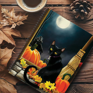 Black Halloween Cat Notizbuch