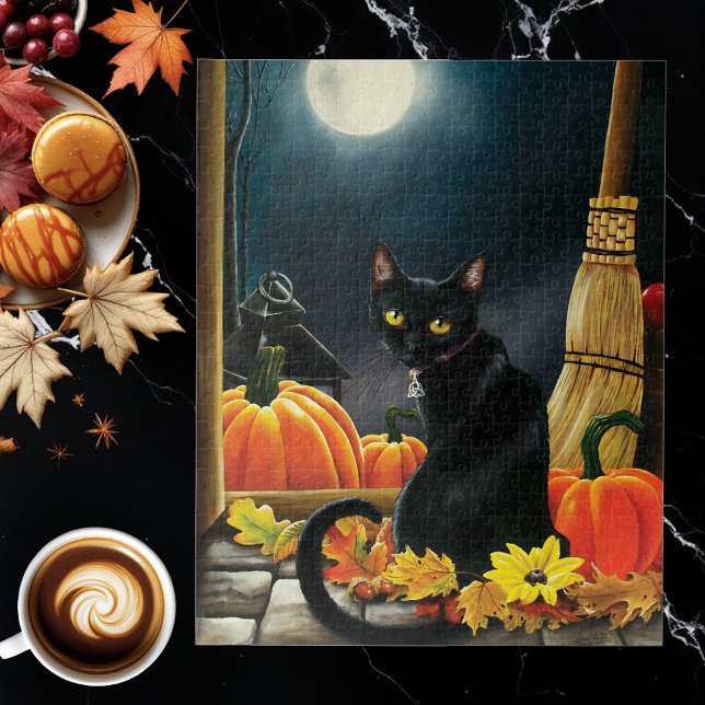 Black Halloween Cat Puzzle (Von Creator hochgeladen)