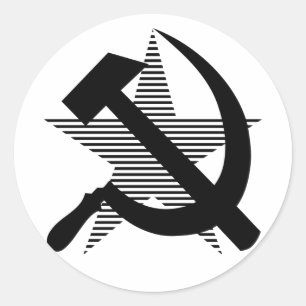 Black Hammer & Sickle Runder Aufkleber