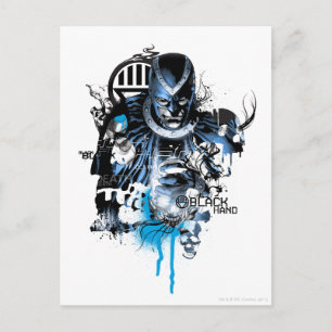 Black Hand - Blue Collage Postkarte