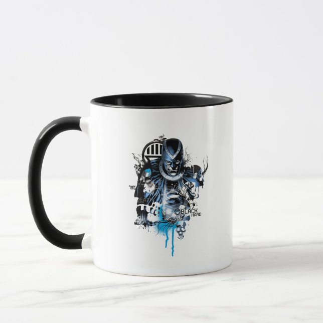 Black Hand - Blue Collage Tasse (Links)