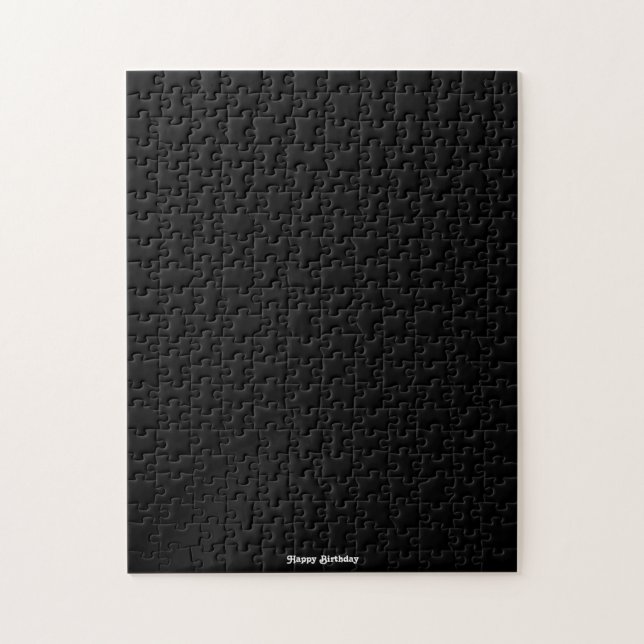 Black Happy Birthday Frustration Puzzle (Vertikal)