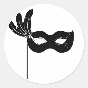 Black Harlequin Mask Stickers