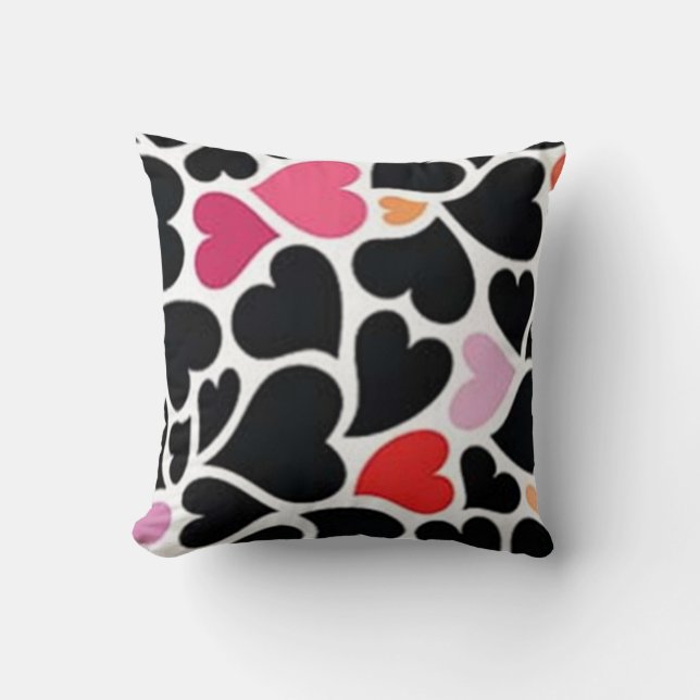 Black Harts Pillow Kissen (Vorderseite)