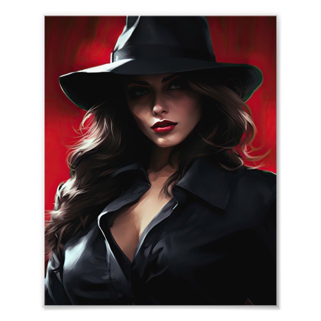 Black Hat Gangster Girls Fotodruck (Vorne)