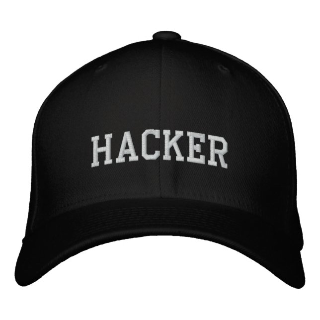 Black Hat Hacker Bestickte Kappe (Vorderseite)